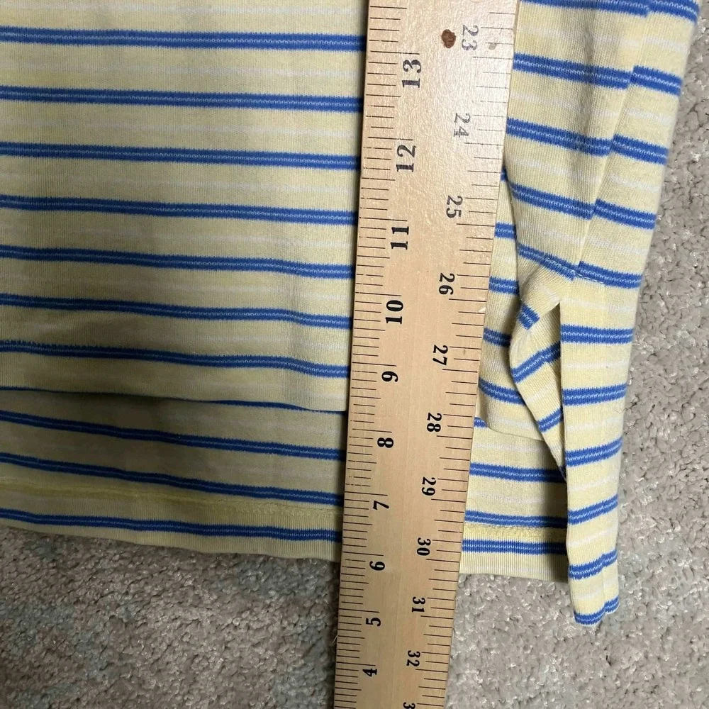 Vintage 80s Polo Ralph Lauren Polo Shirt Mens XL Yellow Blue Striped Made in USA